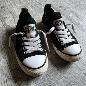 Converse All Star Shoreline Unisex Kids SZ 11 Black Sneakers